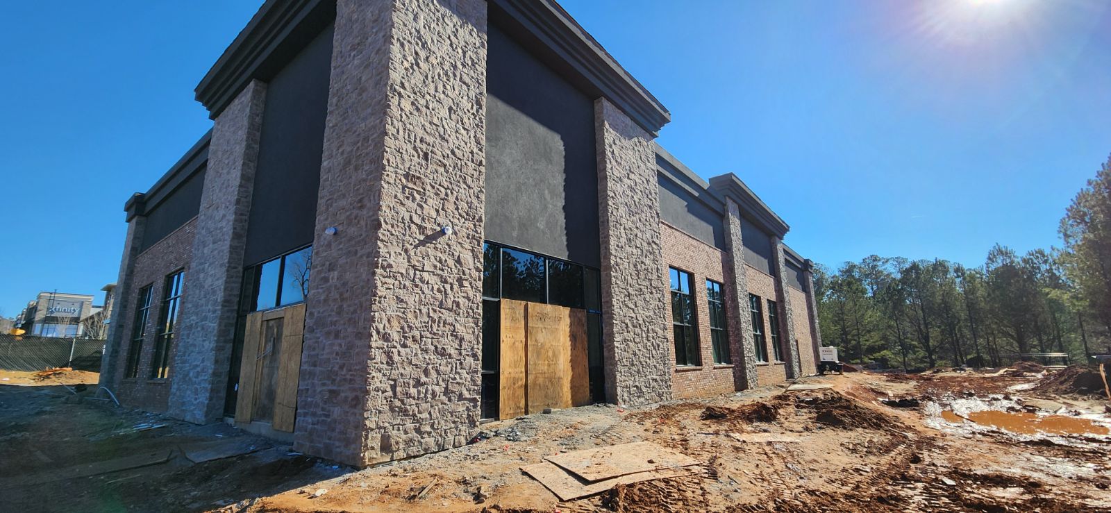 Commercial exterior masonry construction